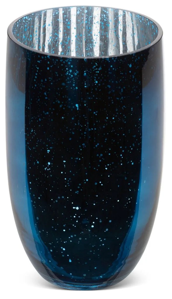 SKLENENÁ VÁZA MOLLY (FI) 16X28 CM MODRÁ