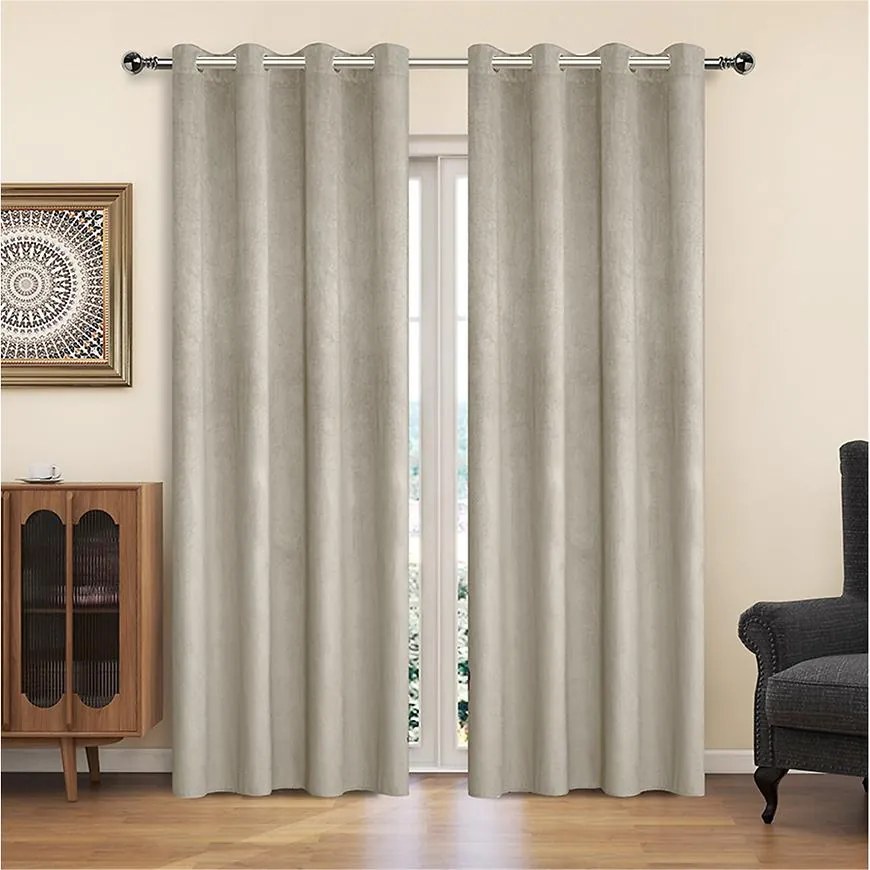 Záves na krúžkoch YC11933/200G/113/140x250 cm svetlosivý