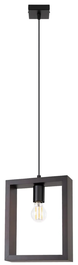 Závesné svietidlo Aries, 1x drevené tienidlo vo farbe wenge
