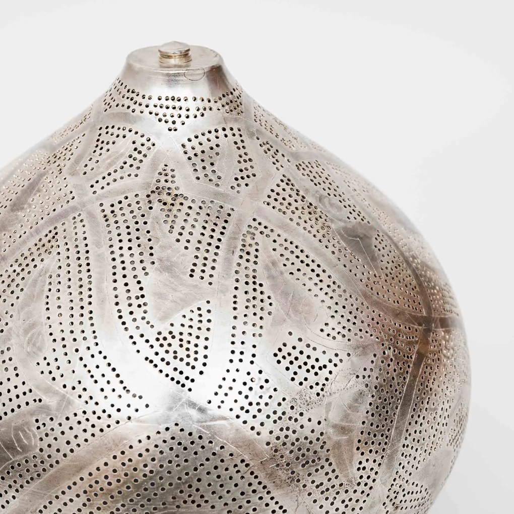 Stolová strieborná lampa Qahira D22