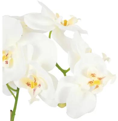Umelá kvetina Phalaenopsis 60 cm biela