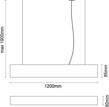 LED luster na lanku LED/55W/230V 3000/4000/6500K 120 cm biela