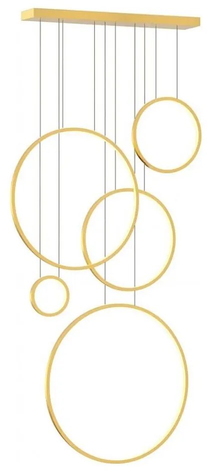 LED luster na lankách SATURNO LED/100W/230V zlatý