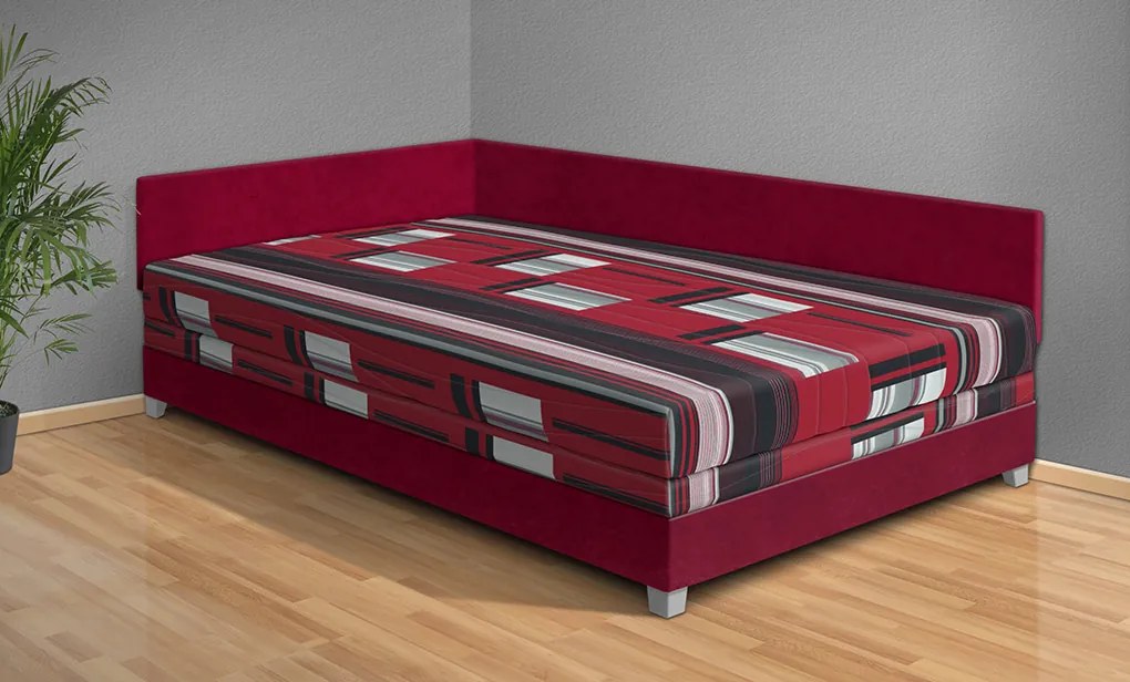 Nabytekmorava Čalúnená posteľ Aneta 110x200 cm farba čalounění: bordo/53696-1028