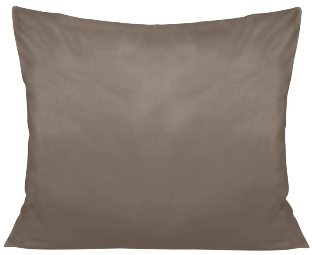 SATÉNOVÁ OBLIEČKA NA VANKÚŠ 50X80 CM TMAVOHNEDÁ