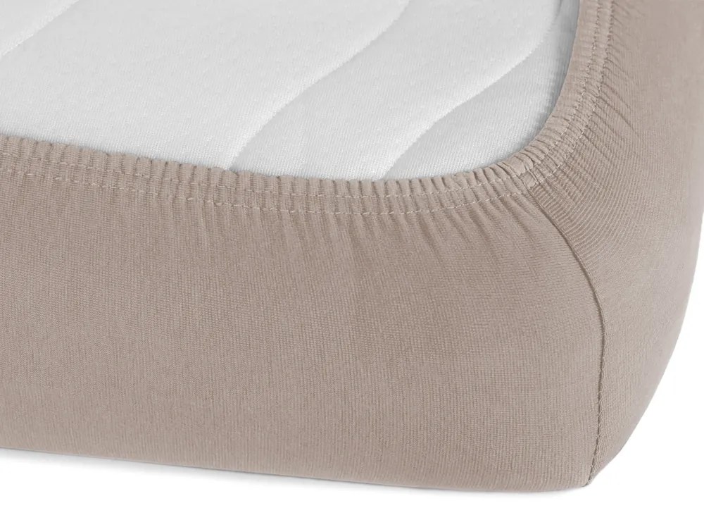 Detské jersey napínacie prestieradlo do postieľky JR-027 Sivohnedé 70 x 140 x 10 cm - do postieľky