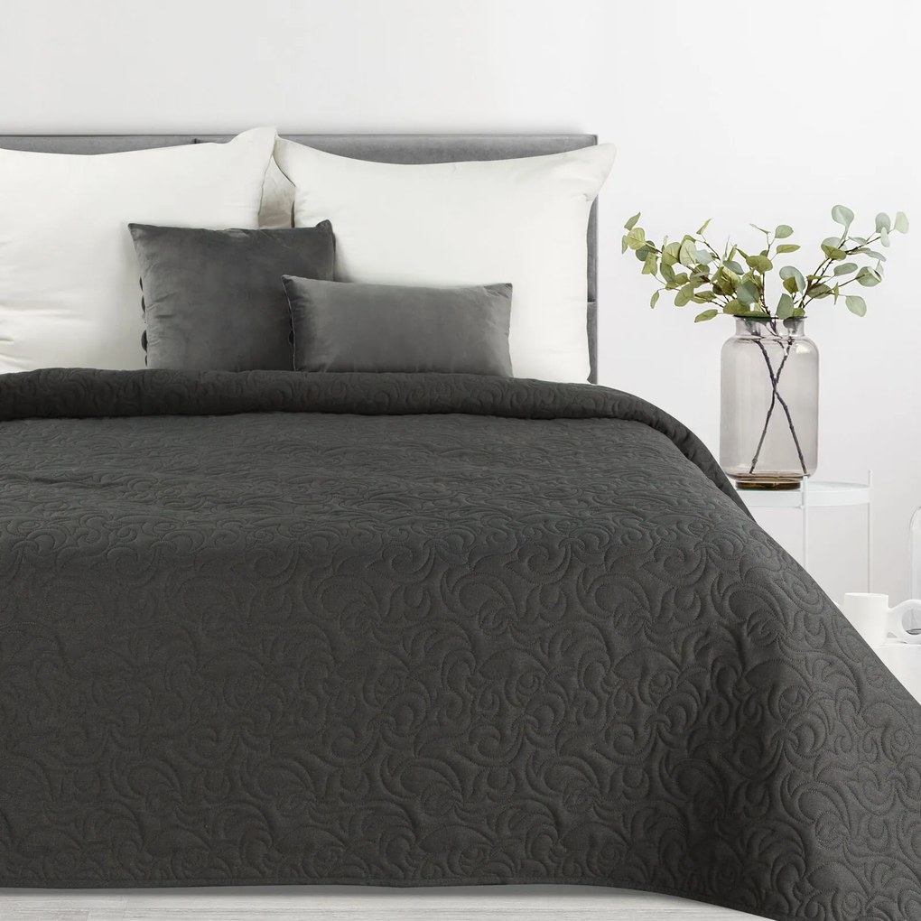 PREHOZ NA POSTEĽ LEN4 170X210 CM TMAVOSIVÝ