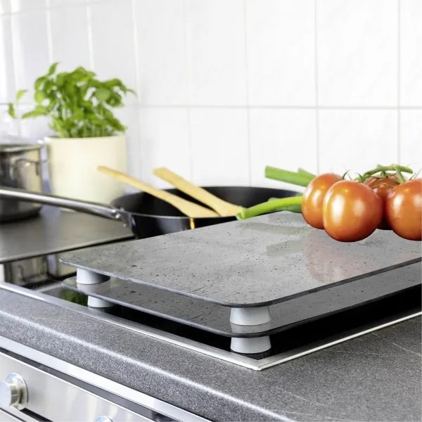 WENKO 53906100 - Kryt varnej dosky 30x52 cm sivý/priehľadný