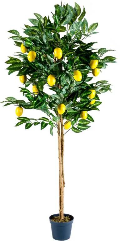 PLANTASIA 1408 Umelá kvetina strom - citrónovník - 184 cm