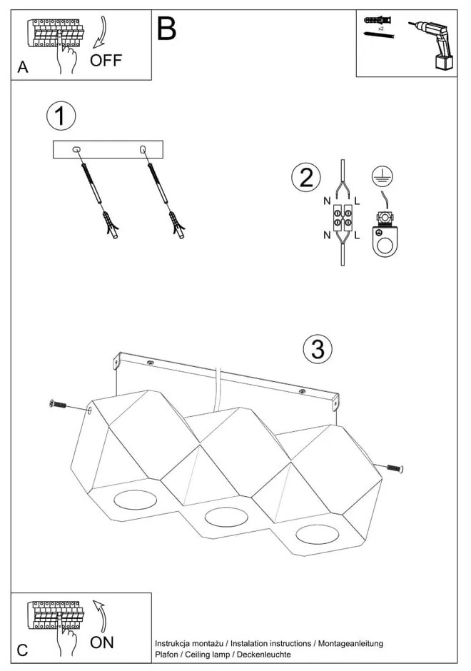 Bodové svietidlo v prírodnej farbe 12x36 cm Vige – Sollux