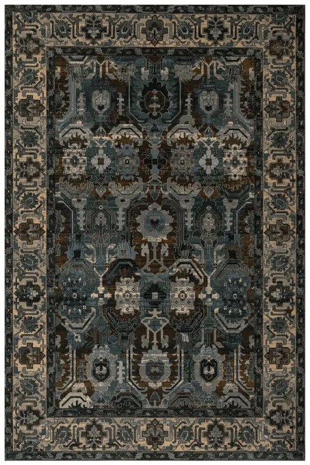 Koberec Dywilan Superior Oman, ornament, tmavomodrý