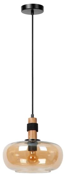 Lucide 45408/30/62 - Luster na lanku ILONA 1xE27/40W/230V pr. 30 cm čierna/béžová