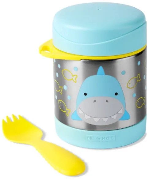 Skip Hop - Termoska na jedlo s lyžičkou/vidličkou ZOO 325 ml žralok