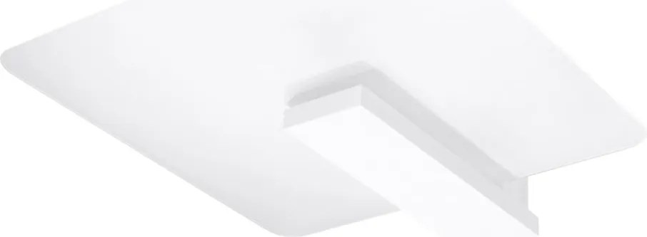 Biele stropné svietidlo so skleneným tienidlom 40x47.5 cm Parola – Sollux