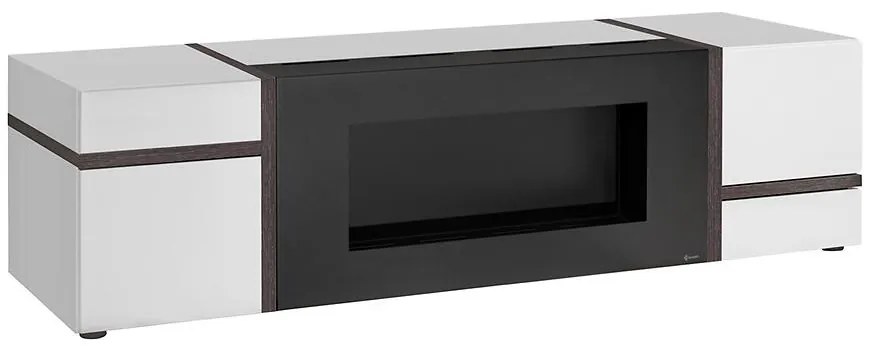 TV stolík Cross Perla/Biela/Biokrb