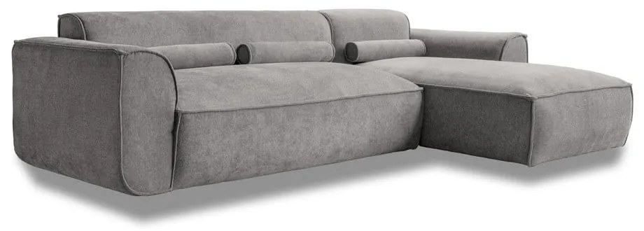 Svetlosivá rohová pohovka (pravý roh) Flex Felix – Miuform