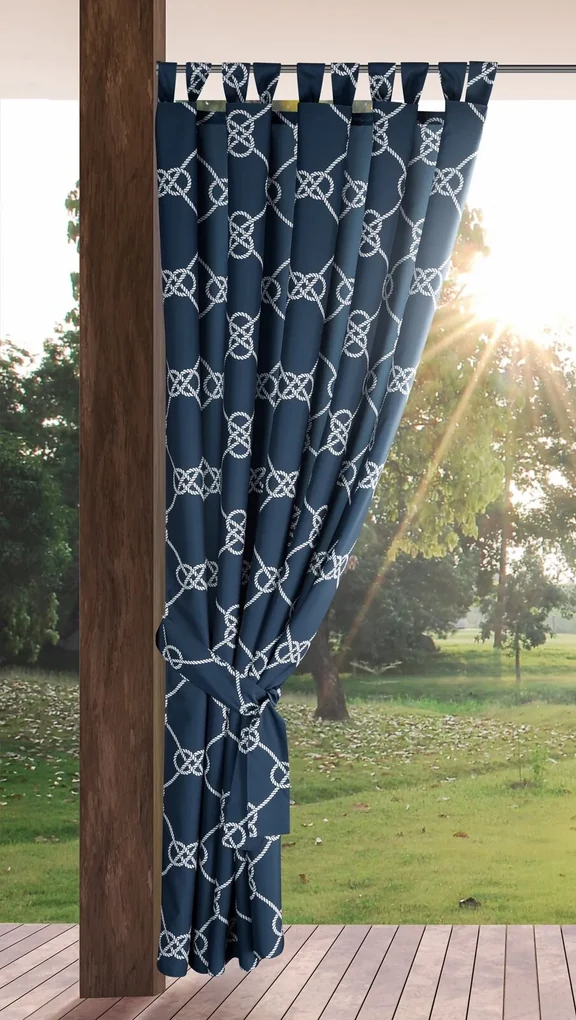 ZÁHRADNÝ VODEODOLNÝ ZÁVES NA PÚTKACH GARDEN 155X200 CM VZOROVANÁ