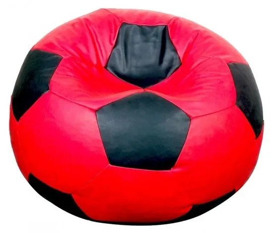 Sedací vak červeno čierna futbalová lopta