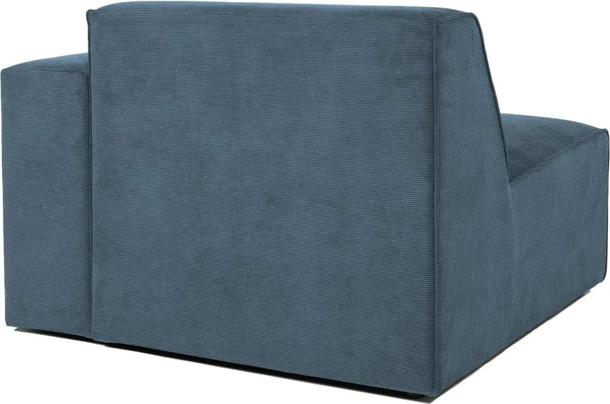 Modrý menčestrový modul pohovky (pravý roh) Sting – Scandic