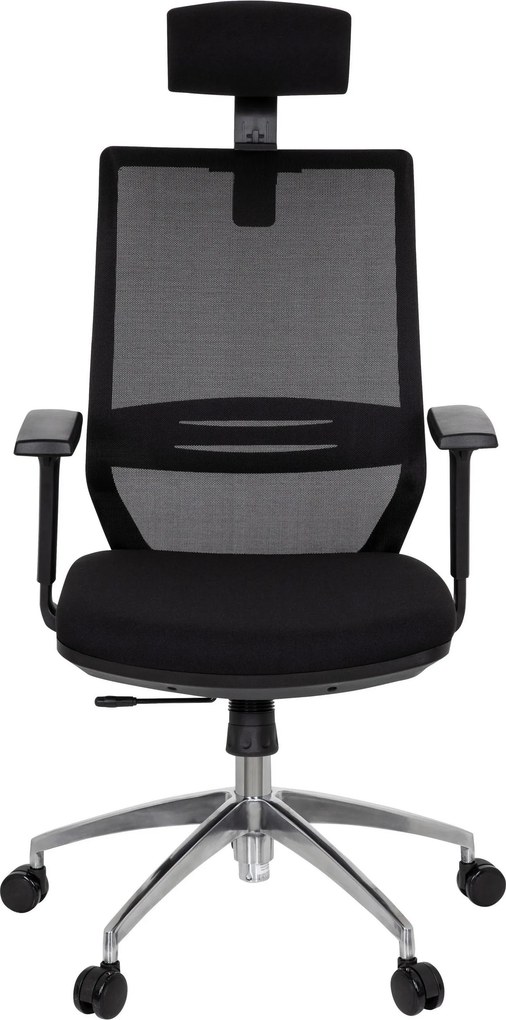XXXLutz OTOČNÁ STOLIČKA, sieťovina, plochá tkanina, čierna MID.YOU - Online Only kancelárie - 001918042301