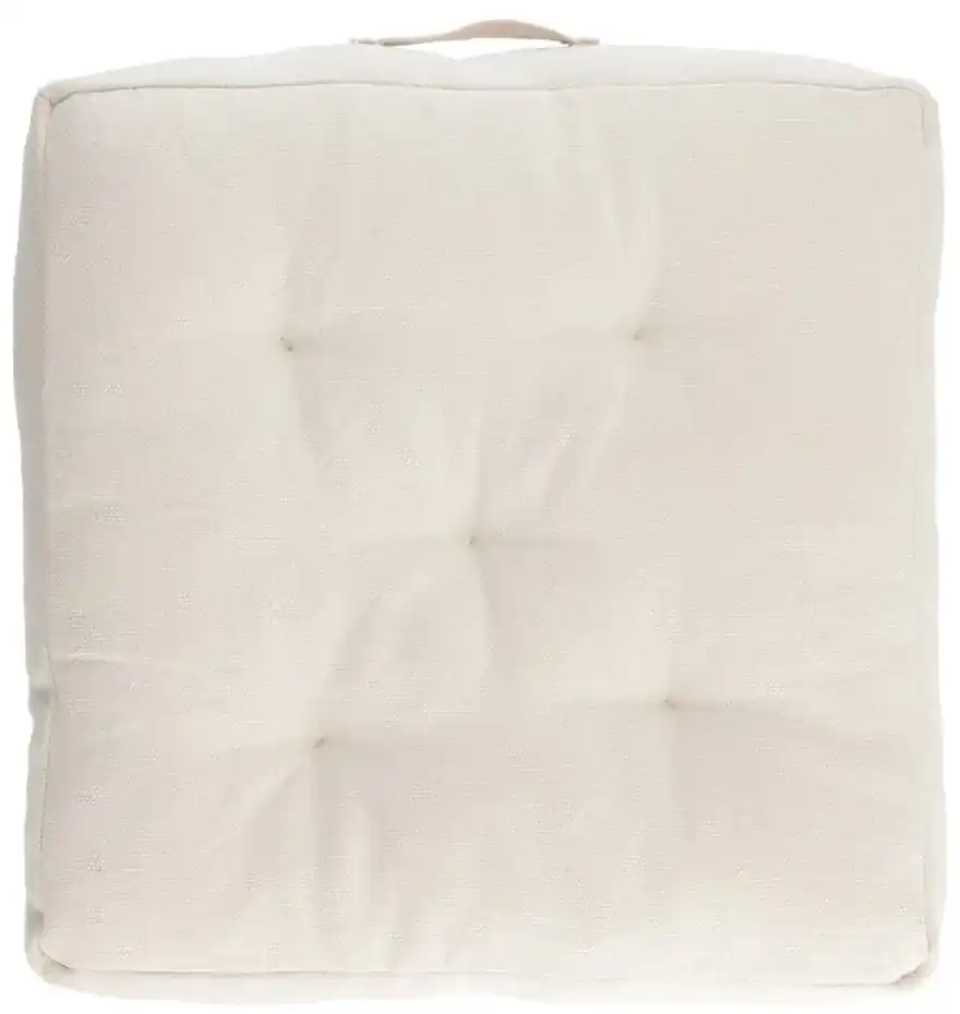 Biely bavlnený sedák Kave Home Sarit, 60 x 60 cm | BIANO