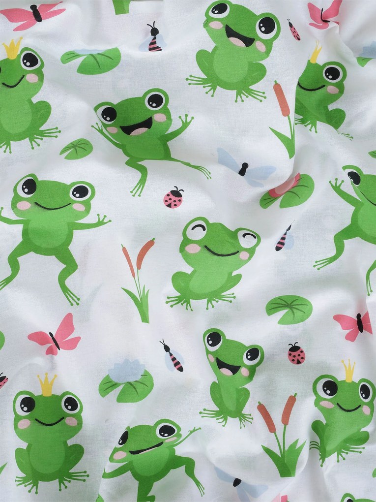 Bavlnená obliečka na vankúš Renforcé 50 × 70 cm - Žabky