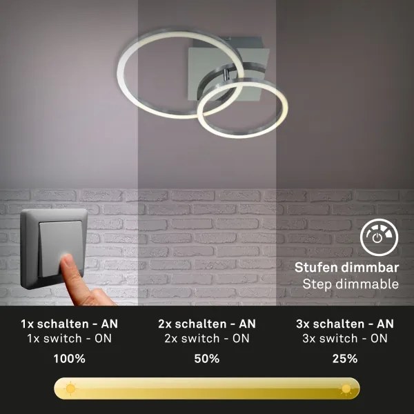 Briloner 3110-018 - LED Stmievateľné stropné svietidlo FRAMES LED/16W/230V