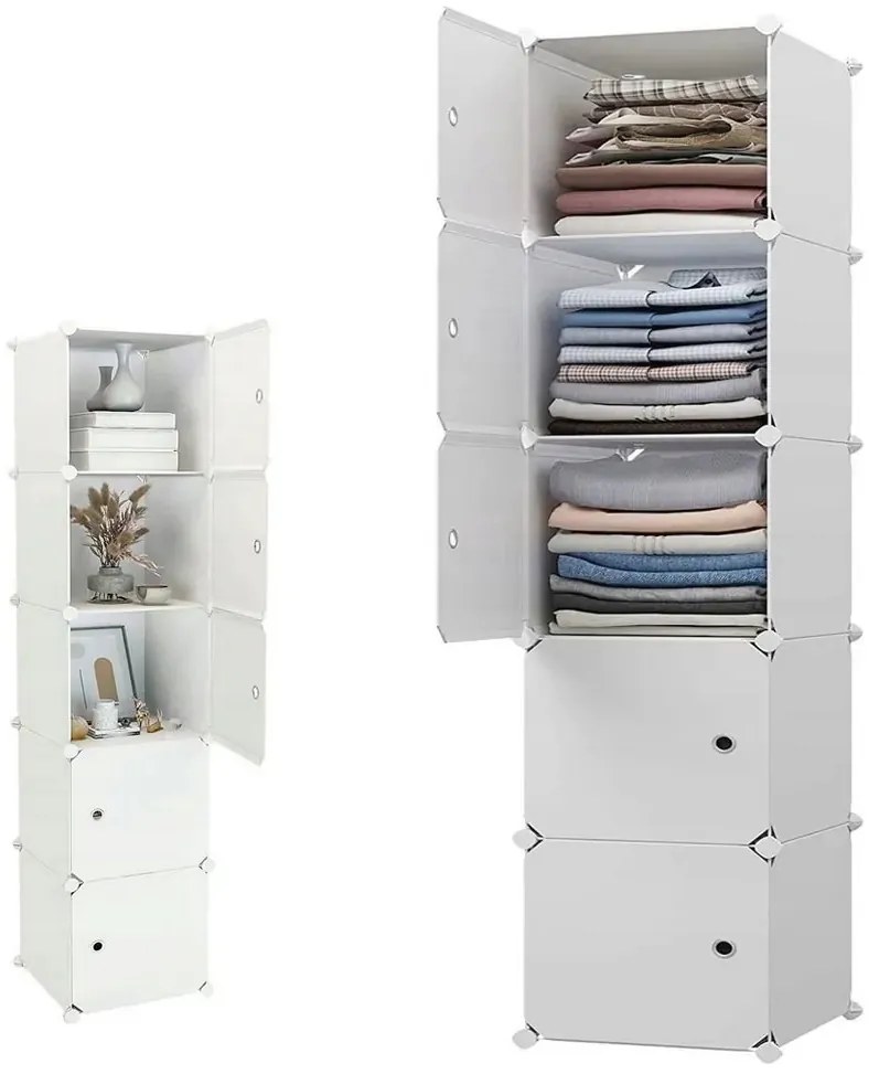 Hogler 3402 Variabilný policový systém 5 políc 175 x 37 x 47 cm, biely
