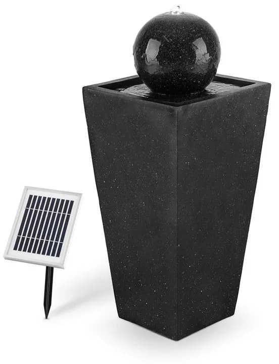 Blumfeldt Königsbrunn, solárna fontána, 200 l/h, LED, čadičový dizajn