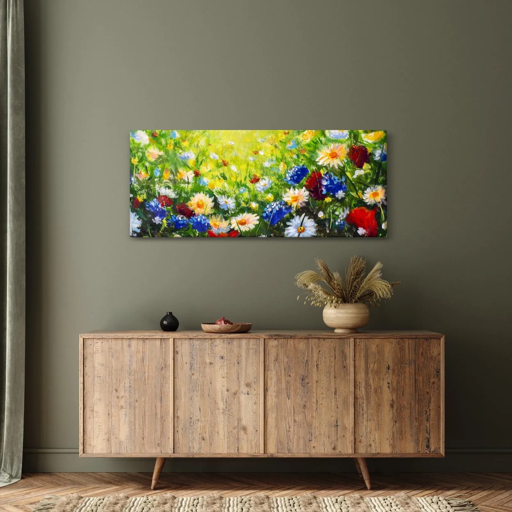 Obraz divokých kvetov (120x50 cm)