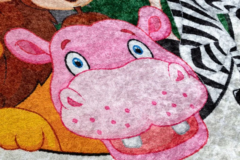 Dywany Łuszczów, Detský kusový koberec Junior 51595.801 Africa, 100x100 (priemer) kruh, viacfarebná, detská izba