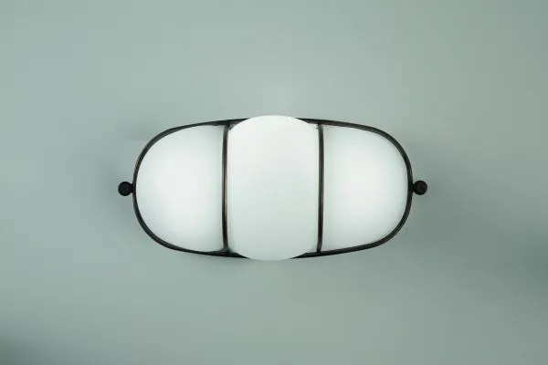 SIRU - Nástenné svietidlo CAGE 1xGX53/10W/230V 22 cm čierna/biela benátske sklo