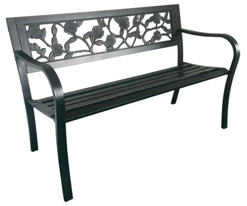 Záhradná lavica 125x53x77 cm (ruža)