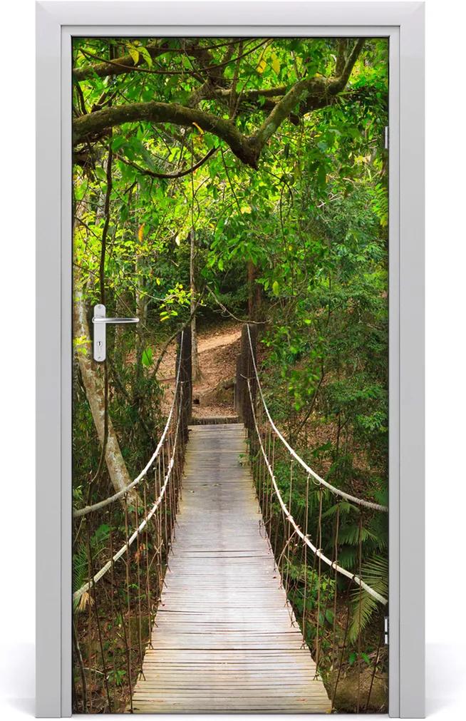 Fototapeta na dvere  visiaci most v lese