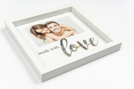 Rám 10x15, LOVE biely