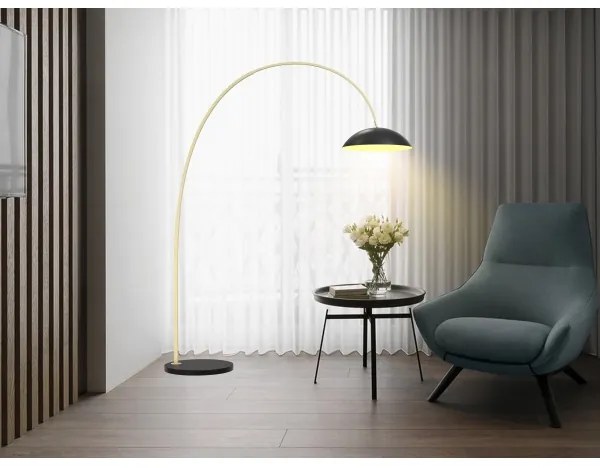 Wofi 3001-104 - LED Stmievateľná stojacia lampa ROSCOFF LED/21W/230V čierna/zlatá