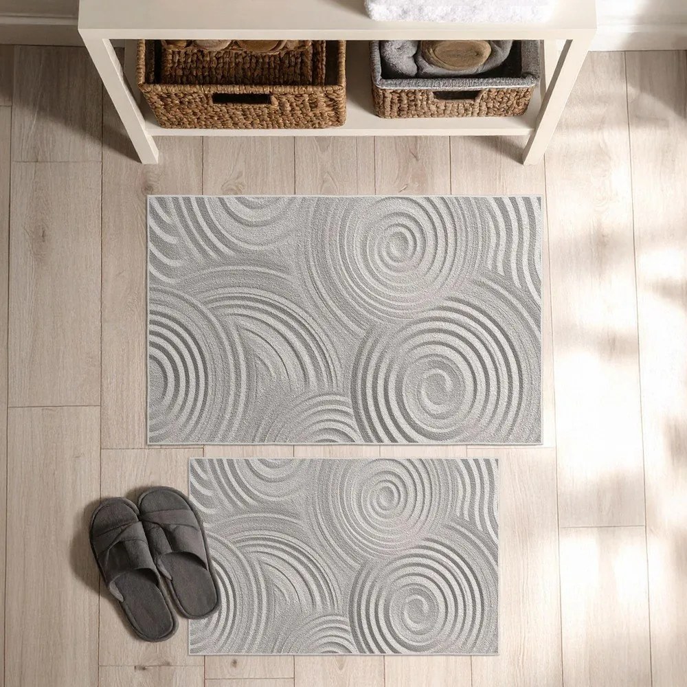 Svetlosivé kúpeľňové predložky v súprave 2 ks 60x100 cm – Foutastic