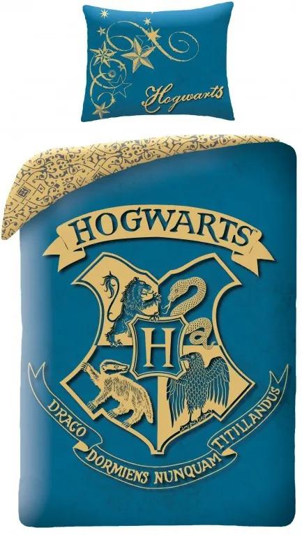Bavlnené obliečky Harry Potter Hogwarts, 140x200 cm