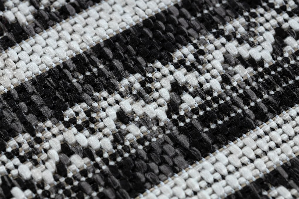 Koberec SISAL SION cikcak, diamanty BOHO 22168 čierny / ecru