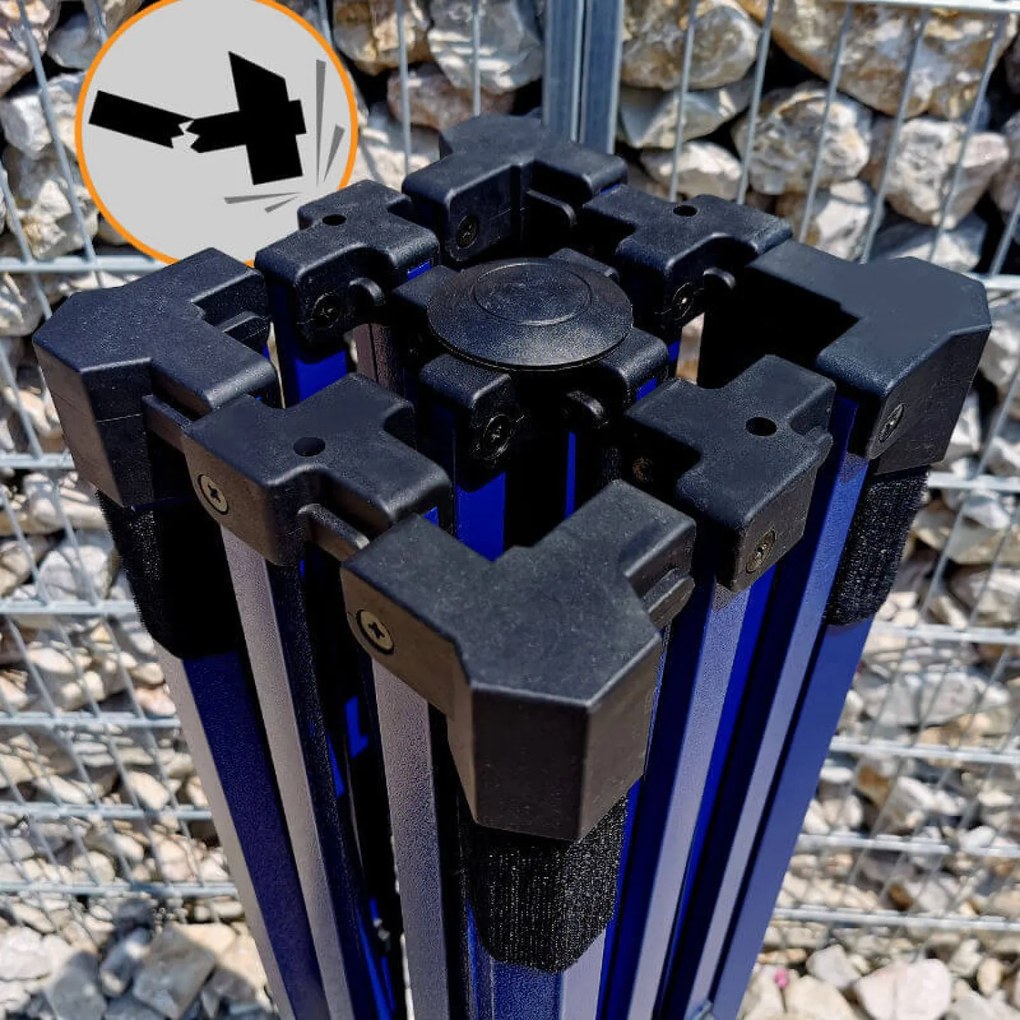 BRIMO Altánok 3x3 m Oceľový Rám s 3 Stenami: Pracovný Stan pre Remeselníkov - s 3 stenami - Biela 22