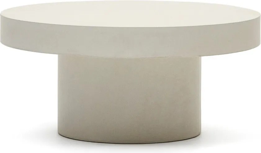 Betónový okrúhly záhradný odkladací stolík ø 90 cm Aiguablava – Kave Home