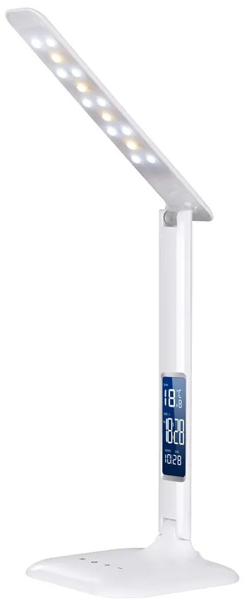 Stolná LED lampička stmievacia s displejom 6 W, biela