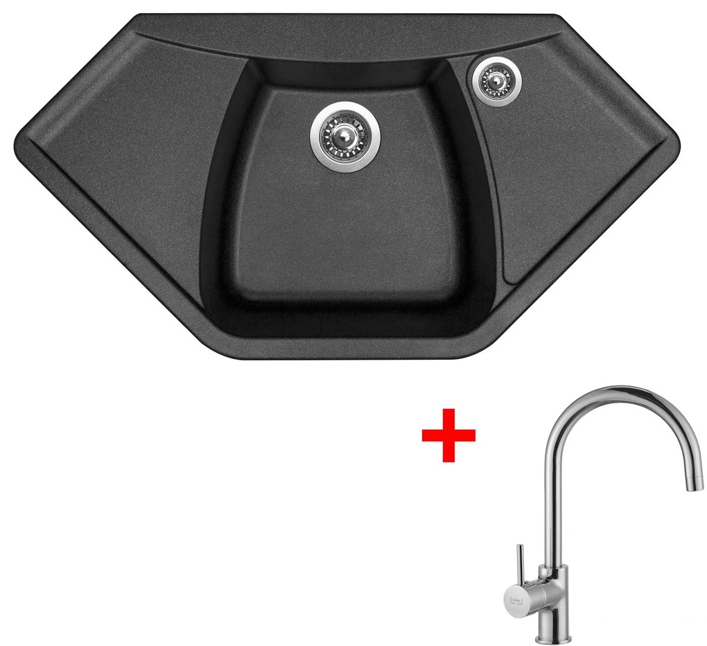 Set Sinks NAIKY 980 Metalblack + VITALIA Chróm