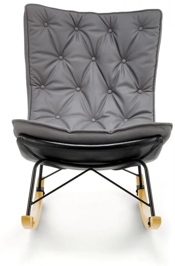 Hojdacie kreslo INDIGO 75 cm šedé/čierne