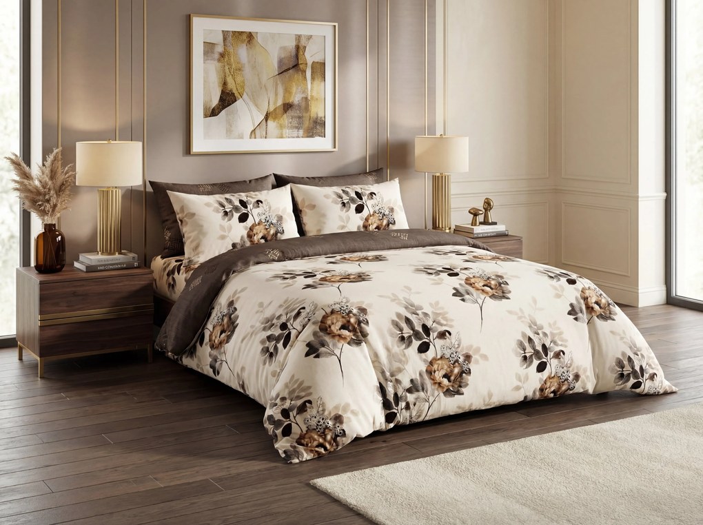 Obojstranné obliečky DUO SENSE CARMELIA vzorované + obliečka na vankúšik 40x50 cm ZDARMA Rozmer obliečky: 70 x 90 cm | 140 x 200 cm