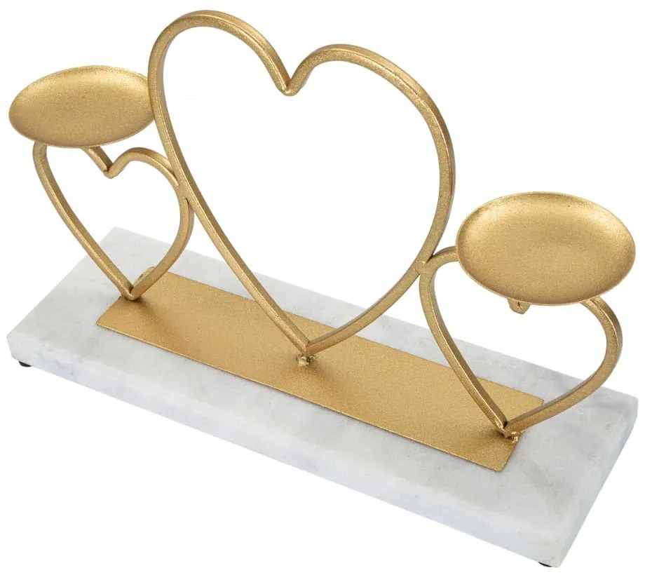 Svietnik v zlatej a bielej farbe Mauro Ferretti