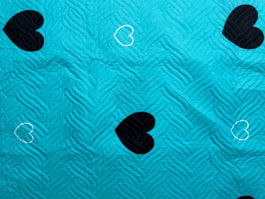 Prehoz na posteľ CORAZON BLEND, modrý Rozmer: 220 x 240 cm