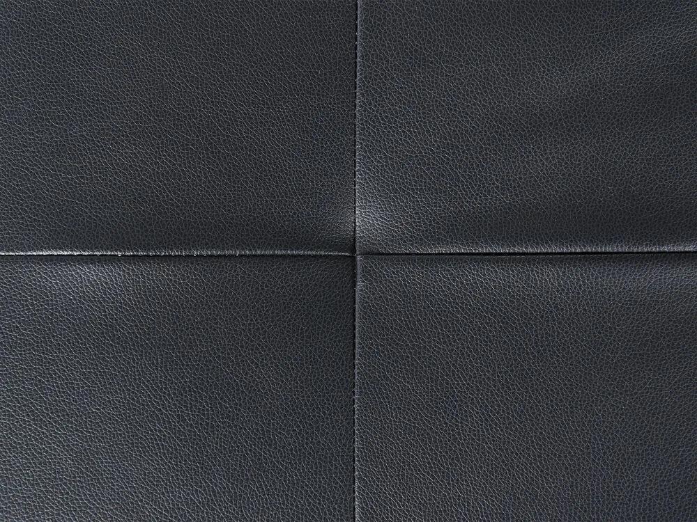 Moderná rohová pohovka z umelej kože čierna NORREA Beliani