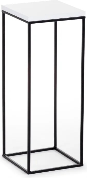 STOJAN NA KVETINÁČ SIMPLE 80X24X24 CM ČIERNA/BIELA