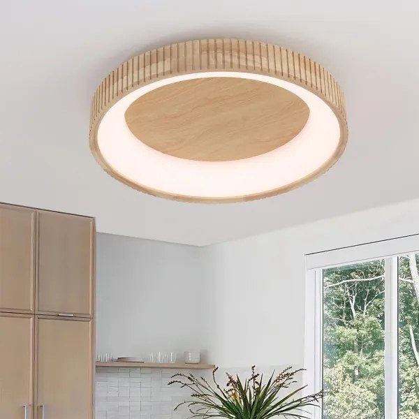 Brilagi - LED stropné svietidlo FALCON WOOD MODERN LED/40W/230V pr. 60 cm, drevené